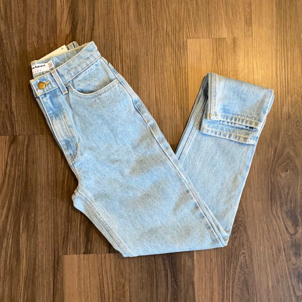 American apparel high waist denim jeans